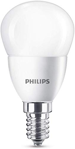 Philips LED E14 Small Edison Screw Mini Globe Light Bulb, 5.5 W (40 W) - Warm White