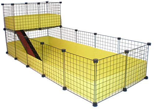 C& C Cage (5 x 2 plus 1x2 loft, Black) YELLOW INSERT AND RAMP NOT INCLUDED