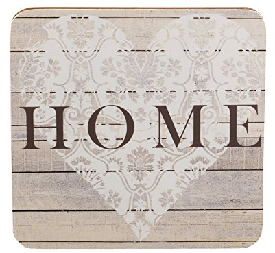 Creative Tops Everyday Home 4-Piece Set of Cork-Backed Coasters 10.5 x 10.5 cm (4 x 4) Grey