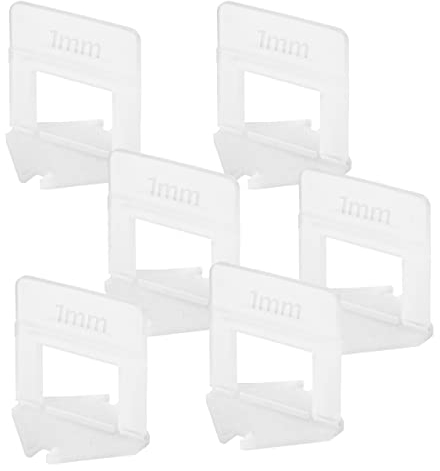 Lantelme 500 Stück Fliesennivelliersystem Zuglaschen für 1mm Fugenbreite | Fliesenhöhe 3mm bis 15mm | Fliesen Nivelliersystem, Fliesenverlegehilfe | Laschen Set Fliesennivellierungssystem