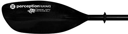 Perception Kayaks Outlaw 3-Piece Kayak Paddle | SUP - Kayak Convertible | Nylon Blade | Aluminum Shaft (90.5 in), Black (8080064)