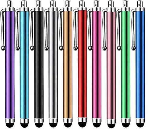 Eingabestift [10 Stück] Universal-Touchscreen-Eingabestift für Tablets, iPad Mini, iPad Pro, iPad Air, Smartphones, Samsung Galaxy – mehrere Farben