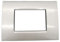 TOT ELECTRIC Placche compatibili con bticino living light AIR placca rigida filo muro quadra per supporti LN4703C (3 Posti, T3 - Silver Tech)