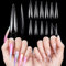 Deciniee Tips für Gelnägel XXXL: 504 Stück Extra Lange Nageltips - 10 Größen Durchsichtige Full Cover Nail Tips für Nagelstudios Starter DIY