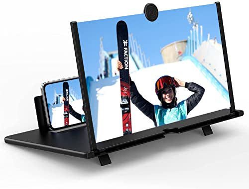 Wanmutrun Lupa de Pantalla de 16 Pulgadas para teléfono Celular 3D HD Ampliador de Pantalla de Aumento Compatible con Todos los teléfonos Inteligentes