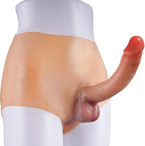 Strap on Dildo Wearable Dildo Panties, Realistic Strapon Pegging Dildos Underwear Lesbian Sex Toys, Transgender Clothing Strapon with 7 Solid Dick, Strapless Dildos Pegging Toys for Women and Couple