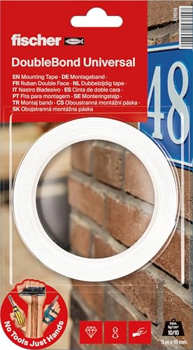 fischer Cinta adhesiva universal de doble cara, alta resistencia