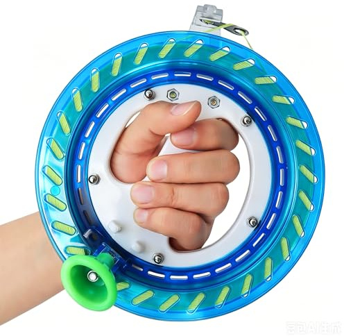 HONBO Kite String Spool for Adults and Kids,Kites String Reel with Bearing Structure, Foldable Handle, 300m/1000ft Line - Ideal Kite Flying Accessories (Blue)