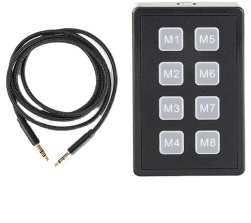 Clavier de raccourci radio pour ICOM IC-705 IC-7300 IC-7600 IC-7610 IC-9700 Prend en charge SSB CW RTTY Mémoire d'appel et de lecture avec câble de 3,5 mm Noir