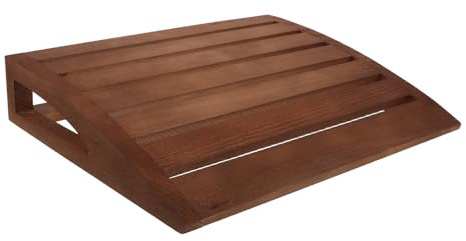 TOGEVAL Reposacabezas de Sauna de Madera Maciza 38x30x7 Cm, Almohada Cervical Ergonómica Transpirable para Sauna de Vapor, Cojín para Cuello y Respaldo en SPA y Baño de Vapor