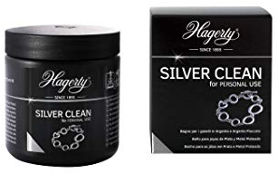 Hagerty Silver Clean Schmucktauchbad für Silberschmuck und versilbertem Schmuck 170ml I Effektiver Schmuckreiniger I Silberschmuck-Reinigungsbad für erneuerten Glanz I mit Korb