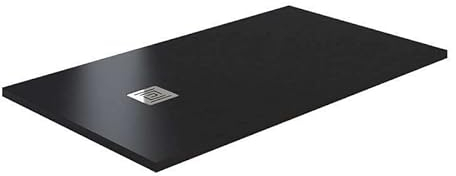 GME Ardesia - Plato de ducha extraplano, Negro , 70 x 100 cm