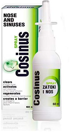 Pharmacy Laboratories Cosinus Nasen-Spray | 60 ML | Wirkt antibakteriell und hilft überschüssiges Sekret aus den Nasenhöhlen zu entfernen | Geeignet für Erwachsene | Nasenhöhlen Pflege und Reinigung