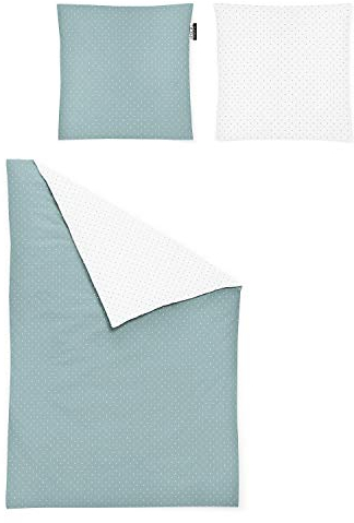 Irisette Essential Mako-Satin Bettwäsche Jessica Jade, 1 Bettbezug 135 x 200 cm + 1 Kissenbezug 80 x 80 cm