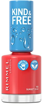 Rimmel London Kind and Free Clean Nail Polish 8ml 155 Sunset Soar