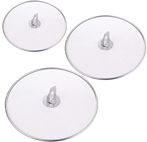 Paraspruzzi in acciaio inox per padelle, copertura multifunzione con manico pieghevole, coperchio a prova di olio e acqua, per cucina (25 cm, 29 cm, 33 cm)