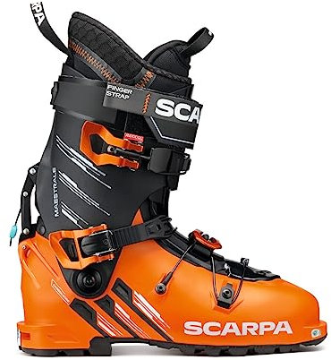 SCARPA Men's Maestrale 110 Flex Alpine Touring Ski Boots for Backcountry & Downhill Skiing - Orange/Black - 24.5