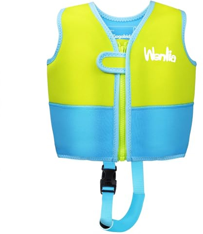 Chaleco de natación para Niños, Chaqueta de flotación de Neopreno con cinturón de Seguridad Ajustable Traje de baño de flotabilidad, Natación Aprendizaje Ideal para Niños y Niñas (1 a 3 años)