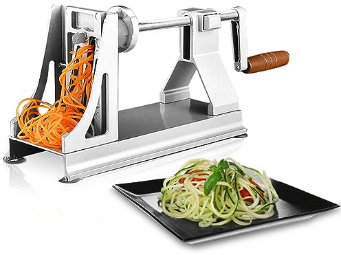 Broyeur de légumes, spiraliseur de légumes, machine à nouilles de courgettes avec 3 lames, machine à pommes de terre mille soies, machine à nouilles végétariennes, trancheuse de légumes pour pommes de