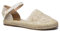 Miro Boho Chic Espadrilles pour femme en jute avec dentelle Sandales d'été confortables pour femme Espadrilles Esparto Femme Été, Beige plat, 39 EU