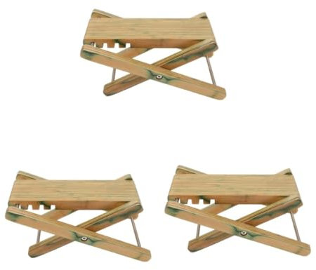 Healvian 3St Gitarren-Fußbank Musikinstrumentenfußschemel Fußstütze für Gitarre Holzfußhocker für Instrumente Gitarren Fußablage Manikürestuhl Fußhocker unter dem Schreibtisch Bambus Green