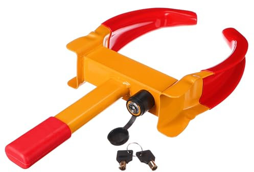 SIXTOL CAR TIRE Lock | Sabot de roue de voiture | antivol | largeur de pneu 180-280 mm | Protection en acier et caoutchouc