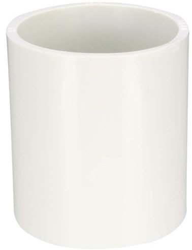 TOP-VIGOR Lot de 5 raccords de tuyau métriques droits en PVC de 50 mm, connecteurs de plomberie soudés au solvant, adaptateur de raccord de tuyau coulissant en PVC pour connexion de tuyau d'eau de