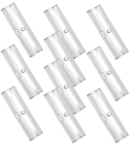 Veemoon 10pezzi Scatola Portaocchiali Trasparente in Pvc Fibbia Scatto Da Custodie Per Occhiali Da Sole e Lettura Organizer Da Viaggio Minimalista Per Uomo e Donna