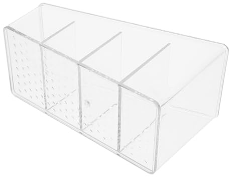 iplusmile Organizer Per Bustine Di Tè e Zucchero 8 Scomparti 7x15x8,8 Cm Contenitore Multiuso Resistente Per Coffee Station e Ufficio, Scatola Compatta Per Bustine Di Spezie e Caramelle