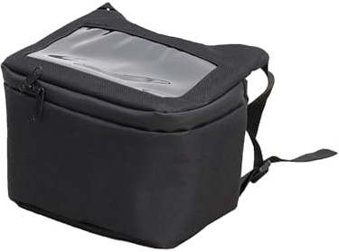 Hunphy Bolsa para Manillar de Motocicleta, Bolsa de Almacenamiento para Teléfono de Motocicleta, Mochila para Manillar de Movilidad, para Motocicletas, Bicicletas de Montaña, Bicicletas Eléctricas