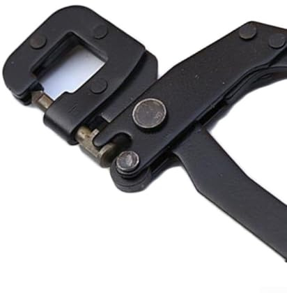 Gdfnmogo Alicates de quilla de aleación de acero para marco de metal, herramienta de perforación para paneles de yeso con asas suaves, crimpadora de pernos de palanca extendida para sujetar clips, 37
