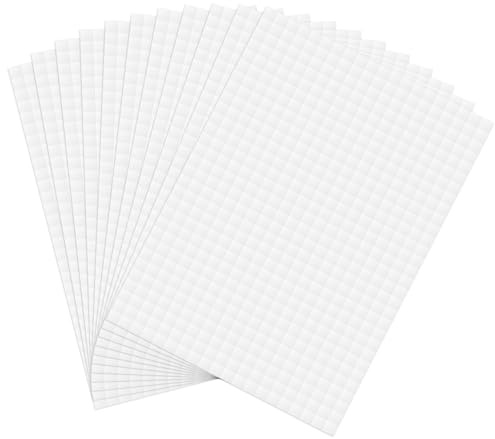 TVNYOUJIA 12 Hojas/7200 Pcs Almohadillas Adhesivos Doble Cara Espuma Cuadradas, 3D Almohadillas Adhesivas de Espuma para manualidades, suministros para hacer tarjetas y fotos scrapbooking