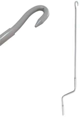 TENDAGGIMANIA Asta di Manovra per Tende da Sole Avvolgibile Universale - Colore: Grigio - Misura: 120 CM - Manovella per Tende da Sole in Ferro Laccato