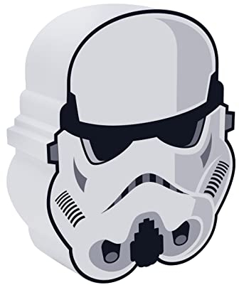 Star Wars Stormtrooper Nachtlicht - Offiziell lizenziertes Lucasfilm Schlafzimmerdekor & Schreibtischlampe, Geschenk für Mandalorian-Fans, Batteriebetrieben