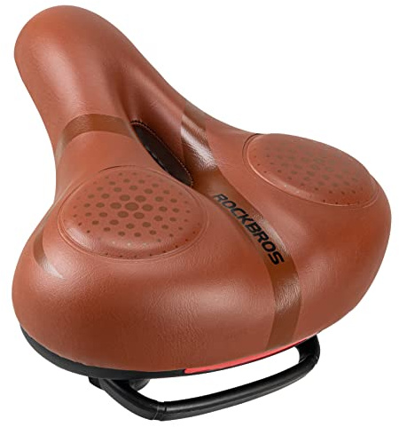 ROCKBROS Sella Bici Comoda in Gel, Sella Ergonomico per MTB Bicicletta, Sellino Traspirante Antivibrazione, Uomo Donna, con Strisce Riflettenti Posteriori, Accessori Bici