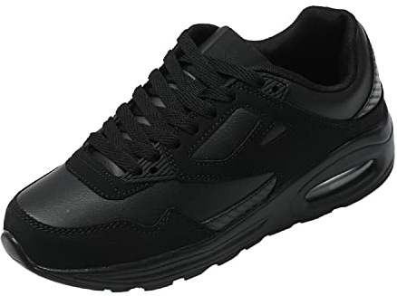 JOMIX Chaussures de Sport Running Basket Homme Femme Marche Course Outdoor Gym Fitness Multicolor Respirante Sneakers (Noir, 40)