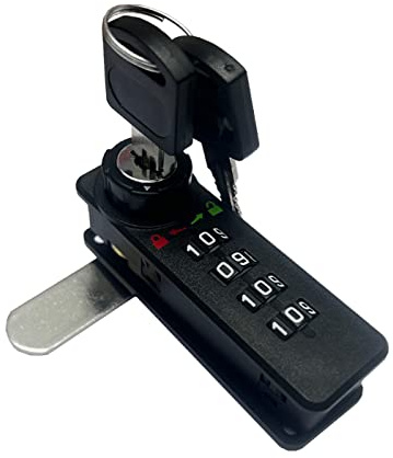 1 Pack Mechanical Code Digital Combination Lock - Password Entry Cam Lock for Cabinets, Tool Box, Drawers, School Lockers With Keys