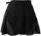 Lusofie Ballettkleidung Damen Wickelrock Kurz Ballettrock Damen Chiffon Tanz Rock Verstellbare Taille Krawatten Gymnastik Ballettrock Tanzrock, atmungsaktiver Ballettrock für Damen(Schwarz)