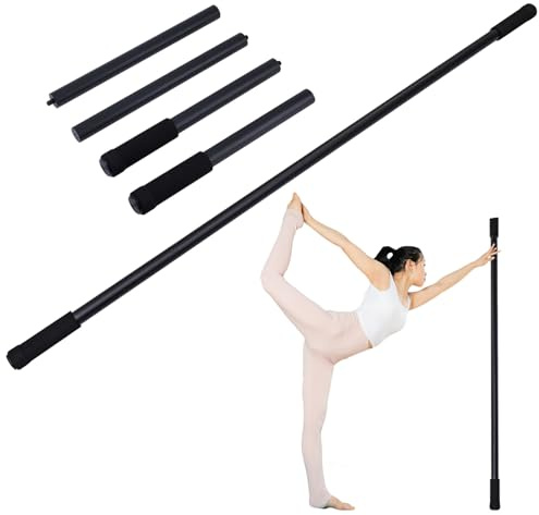 Gosknor Yoga Stick, 5ft Adjustable Yoga Stretching Stick Stainless Steel Mobility Pole Equipment for Stretching Multifunctional Exercise Stick Accessories for Fitness, Stretching