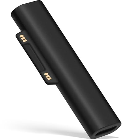 AIYEEN Surface laddningsadapter, PD upp till 45 W (15 V/3 A) snabbladdning, USB C hona till yta magnetisk kontakt för Microsoft Surface Pro 9/8/7/6/5/4, bärbar dator 3/2/1, Book, Go