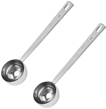 2Pcs Coffee Scoop,15ml Metal Stainless Steel Tablespoon Measuring Spoon Long Handle Tablespoons Coffee Spoons Measure Multi-Functional Spoon Easy-Washing for Ground Coffee,Milk Brewin,Loose Tea,Powder