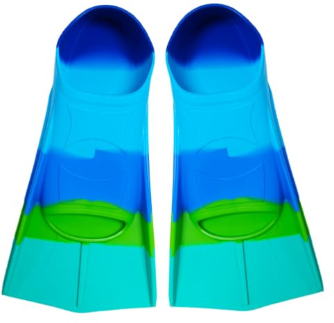 Palmes de natation courtes en silicone, 100 % silicone, palmes d'entraînement courtes pour la natation, palmes de natation confortables en silicone pour enfants, adultes, plongée pour débutants