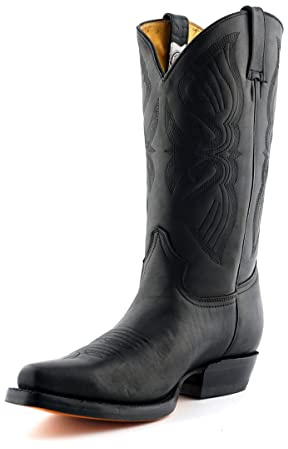 Grinders Louisiana Uomo Cowboy Stivali, Nero, Taglia 43