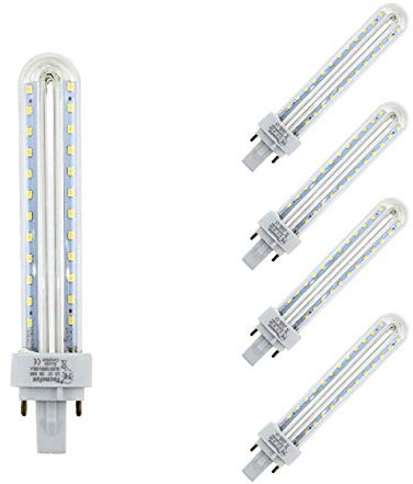 TECNOLUX EURO-Lampadina Led 2U Tube G24 4200K Luce fredda 12W (Pack 5)