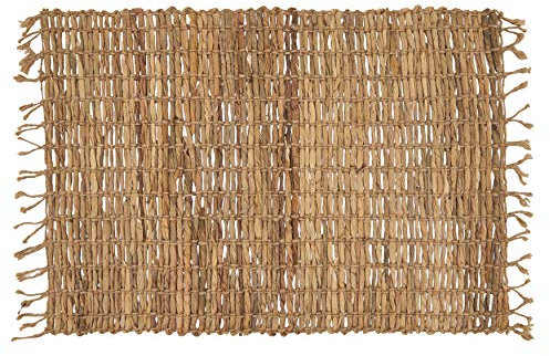 SARO LIFESTYLE 1871.N1420B Baula Collection Water Hyacinth Placemats (Set of 4), 100%, Natural
