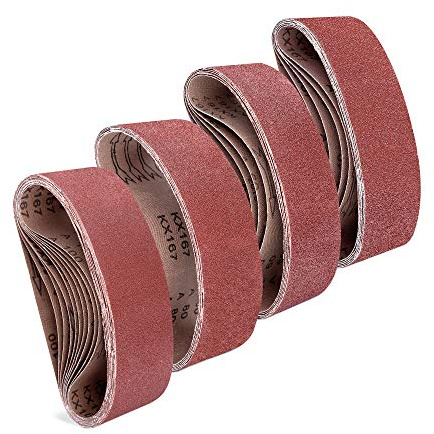 Navaris 25x bande papier de verre - Abrasif ponceuse mécanique ou électrique - Feuilles abrasives avec grain P 40/60/80/100-7,5 x 45,7 cm