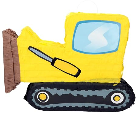 Boland 30980 - Pinata bulldozer, 45 x 10 x 33 cm, decorazione da appendere, decorazione per compleanno, festa a tema e carnevale