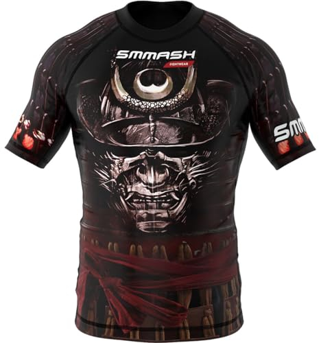 SMMASH Rashguard Junge Kampfsport Kurze, Kids Sport Longsleeve Atmungsaktiv und Leicht, Sportoberteile Kinder für MMA, Krav MAGA, Slim Fit Funktionsshirt, Hergestellt in der EU (M)