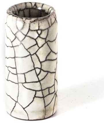 Crackle Mediumā Handmade Ceramic Guitar Slide ā Warm Tone, Smooth Feel ā Artisan Finish ā Made in Small Batches ā (Medium)