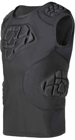 Topeter Youth Baseball Chest Protector Shirt, Rib Protective Undershirts, Heart Sternum Guard Padded Vest for Softball, Football, Rugby S